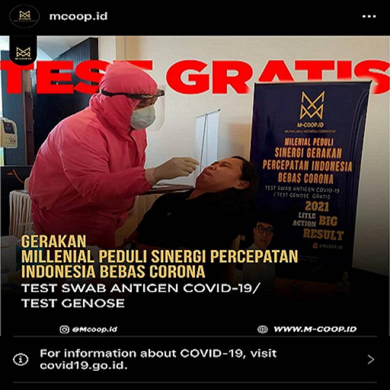Milenial Peduli, M-COOP.ID Siap Wujudkan Indonesia Bebas Covid-19